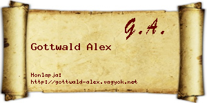 Gottwald Alex névjegykártya